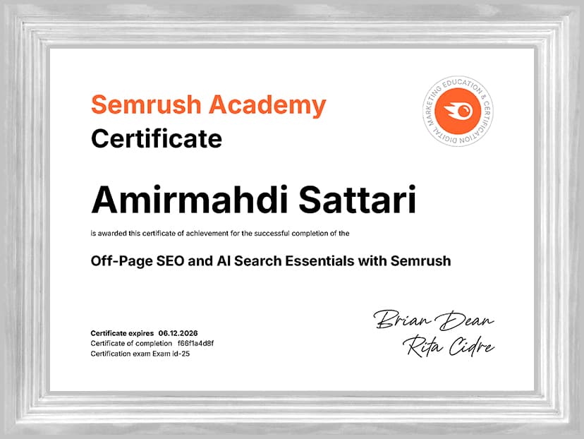 گواهینامه سئو